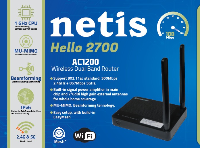 روتر  كوري  مستعمل  بنظام Netis